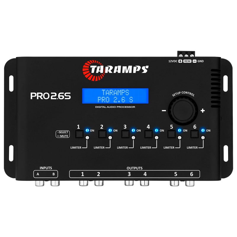 Taramp's معالج الإشارة الرقمي Taramp's Pro 2.6S مكافئ 3 نطاقات مكافأة رسومية 6 قنوات 18K أوم (RCA) مقاومة الخرج 47 أوم محدد قابل للتعديل نظام صوتي للسيارة - Image 1